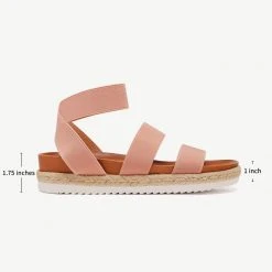 DREAM PAIRS Women Ankle Strap Espadrille Platform Wedges