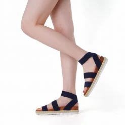 DREAM PAIRS Women Ankle Strap Espadrille Platform Wedges