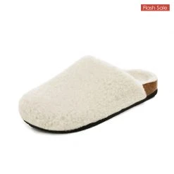 DREAM PAIRS Women's Indoor & Outdoor Cork Fuzzy Slippers 70 DREAM PAIRS Women's Indoor & Outdoor Cork Fuzzy Slippers