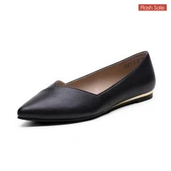 DREAM PAIRS Women's Wide Fit Pointed Toe Dressy Ballet Flats