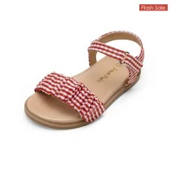 DREAM PAIRS Women Open-toe Princess Girls Flat Sandals