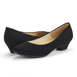 DREAM PAIRS Women's Low Heel Chunky Pump Shoes