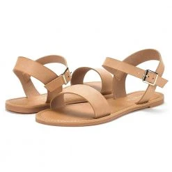 DREAM PAIRS Women's Ankle Strap Open Toe Flat Sandals