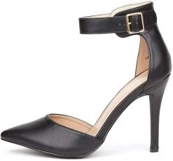 DREAM PAIRS Pointed Toe Ankle Strap Stiletto Pumps