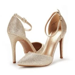 DREAM PAIRS Ankle Strap Pointed Toe Stiletto Heels Pumps Women