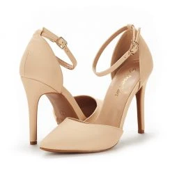 DREAM PAIRS Ankle Strap Pointed Toe Stiletto Heels Pumps Women
