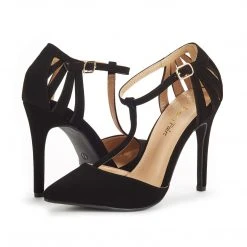 DREAM PAIRS Women's Strappy High Heel Pump Shoes