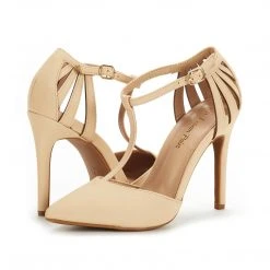 DREAM PAIRS Women's Strappy High Heel Pump Shoes