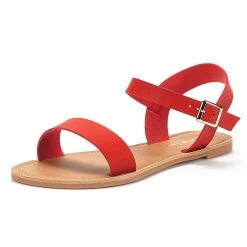 DREAM PAIRS Women's Ankle Strap Open Toe Flat Sandals
