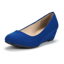DREAM PAIRS Women's Mid Wedge Heel Pump Shoes