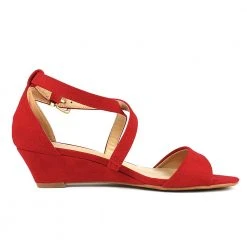 DREAM PAIRS Women's Ankle Strap Low Wedge Sandals 54 DREAM PAIRS Women's Ankle Strap Low Wedge Sandals