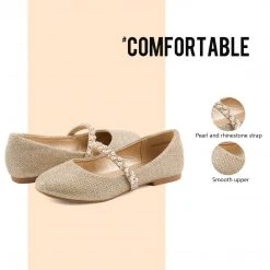 DREAM PAIRS Girl's Mary Jane Ballerina Flat Shoes