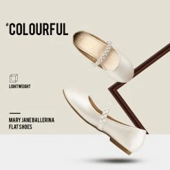 DREAM PAIRS Girl's Mary Jane Ballerina Flat Shoes