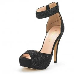 DREAM PAIRS Peep Toe Stiletto Platform Sandals Women