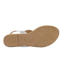 DREAM PAIRS Women's Cut Out Rhinestone Flat Sandals 63 DREAM PAIRS Women's Cut Out Rhinestone Flat Sandals