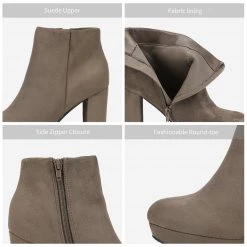 DREAM PAIRS Women's Lace Up High Heel Ankle Boots