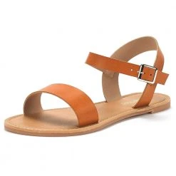 DREAM PAIRS Women's Ankle Strap Open Toe Flat Sandals
