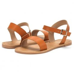 DREAM PAIRS Women's Ankle Strap Open Toe Flat Sandals