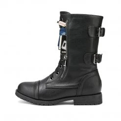 DREAM PAIRS Women's Winter Lace Up And Ankle Mid Calf Combat Boots