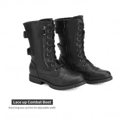 Dream Pairs Women's Faux Fur Mid Calf Combat Boots