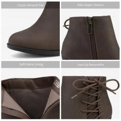 DREAM PAIRS Women's Chicago Chunky Heel Ankle Booties 38 DREAM PAIRS Women's Chicago Chunky Heel Ankle Booties