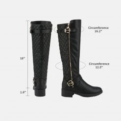 DREAM PAIRS Women's Knee High Winter Boots With Faux Lining