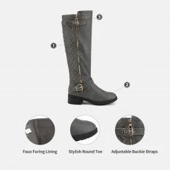 DREAM PAIRS Women's Knee High Winter Boots With Faux Lining