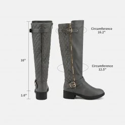 DREAM PAIRS Women's Knee High Winter Boots With Faux Lining