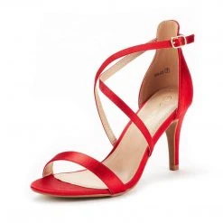 DREAM PAIRS Women's Open Toe Red Stiletto Sandals New Arrivals