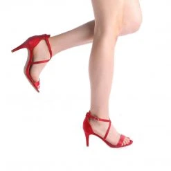DREAM PAIRS Women's Open Toe Red Stiletto Sandals New Arrivals